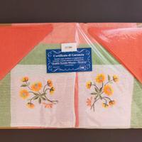 Tovaglia ricamata in cotone 12 posti