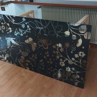 ripiano vetro scrivania decorato ikea 