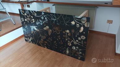 ripiano vetro scrivania decorato ikea 