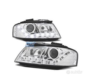 FARI PER AUDI A3 8P CON FONDO CROMATO E LUCE DIURN