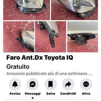 faro fanale anteriore destro dx Toyota iQ