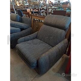 POLTRONA BUSNELLI GRIGIO DESIGN RECLINER