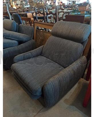 POLTRONA BUSNELLI GRIGIO DESIGN RECLINER