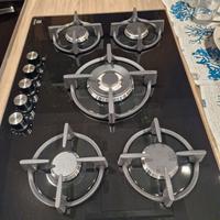 Piano cottura 5 fuochi in vetro Elettrolux