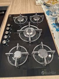 Piano cottura 5 fuochi in vetro Elettrolux