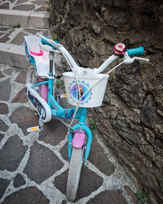 Bici per bambina usata 16" tema Frozen