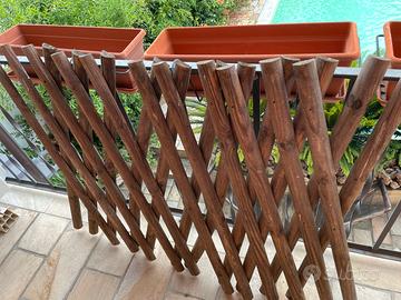 Spalliera in legno per giardino