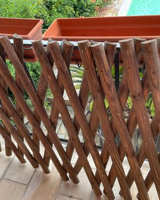 Spalliera in legno per giardino