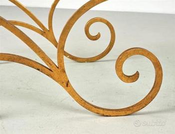 Tavolo basso ferro/vetro