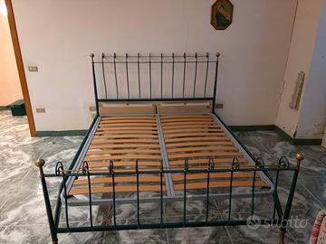 LETTO IN FERRO BATTUTO MATERASSO EMIFLEX
