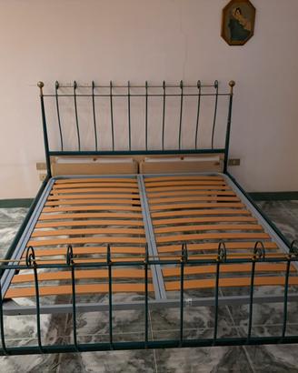 LETTO IN FERRO BATTUTO MATERASSO EMIFLEX