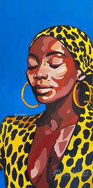 Quadro acrilico su tela 100x50 