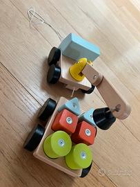 Camion gru con cubi e calamite