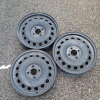 3 - CERCHI IN LAMIERA FORD 6,5X16 4X108 ET47,5 CB 