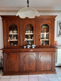 Mobile cristalliera in noce