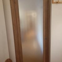 Porta scorrevole a scrigno vetro satinato 80x220