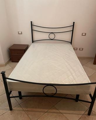 Letto Piazza e Mezza in Ferro Battuto + Materasso