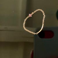 ANELLO Oro 18 k-Zaffiro rosa-“MAMAN ET SOPHIE”