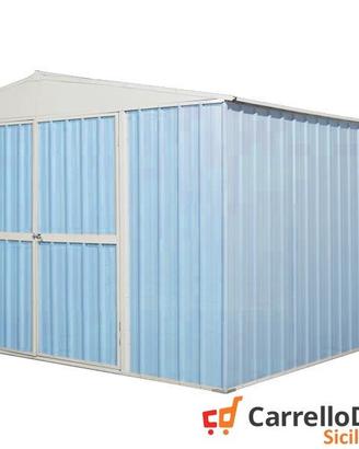 Box prefabbricato in acciaio 360x430cm azzurro