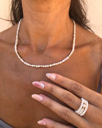Parure di perle e oro 18k urech swiss