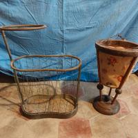 porta ombrello / bastoni e base lume d'epoca 