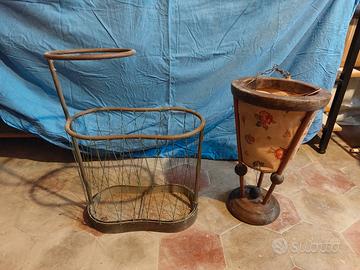 porta ombrello / bastoni e base lume d'epoca 