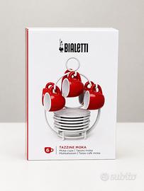 Set 6 tazzine Bialetti con supporto nuovo completo
