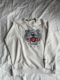Felpa Kenzo Paris Tiger ricamata Bianca