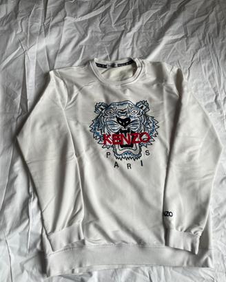 Felpa Kenzo Paris Tiger ricamata Bianca