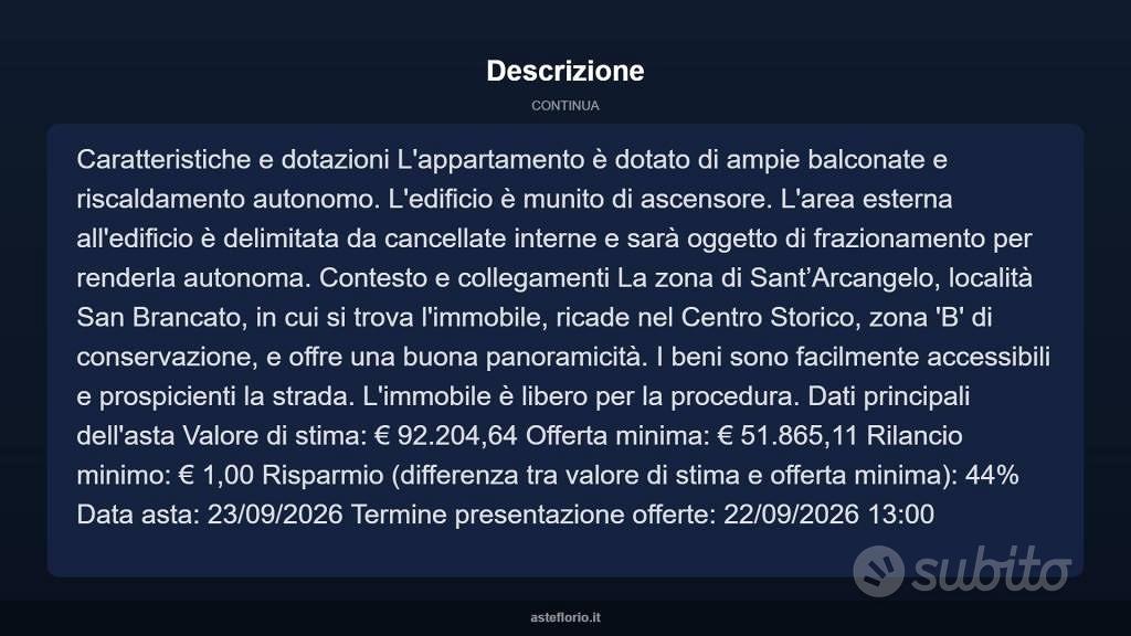 Appartamento – Sant'Arcangelo, Zona P.I.P., San Brancato - Vista 5