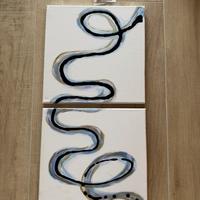 Quadro dipinto a mano astratto