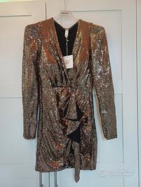 Vestito oro corto 