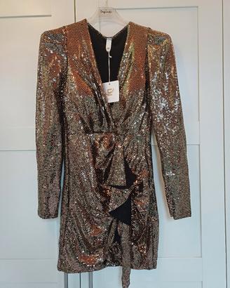 Vestito oro corto 