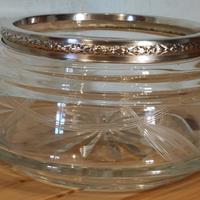 COPPA CENTROTAVOLA con bordo in argento