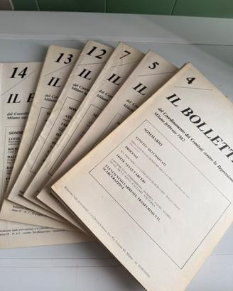 Lotto di 7 fascicoli originali ‘IL BOLLETTINO’