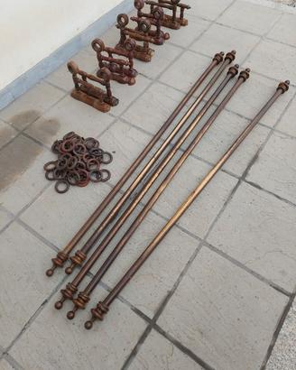 Bastoni in legno per tende + anelli