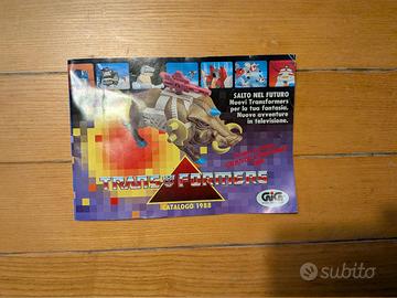 Catalogo GiG Transformers Italiano 1988 Vintage