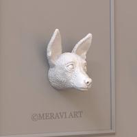 Scultura da parete raffigurante Rat Terrier