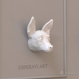 Scultura da parete raffigurante Rat Terrier