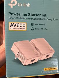 Powerline kit x rete lan tramite imp. elettrico 