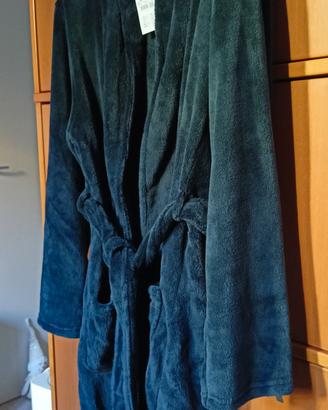 vestaglia blu nuova Kiabi ciniglia S