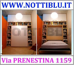 Letto a Scomparsa SE490 _ 2 piazze con libreria