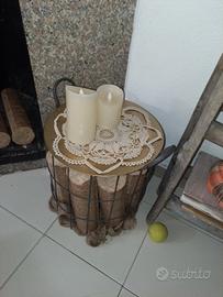 ortavolino da salotto e porta legna 