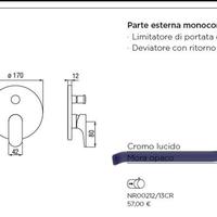 Rubinetto doccia marca Nobili