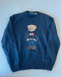 Maglione Ralph Lauren Polo Bear Blu da Donna