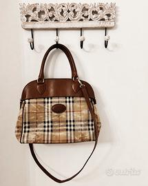 Borsa Burberry Vintage Nova Check pelle anni 90