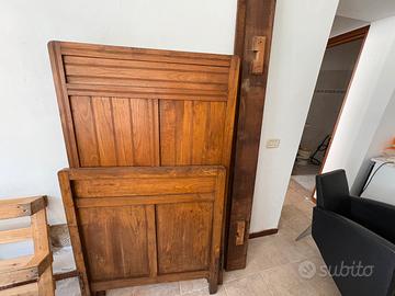 Testiera antica letto in legno di ciliegio
