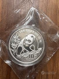 Oncia Cina 1990 31,10gr argento 999