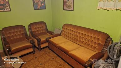 set vintage :divano 3 posti 2 poltrone