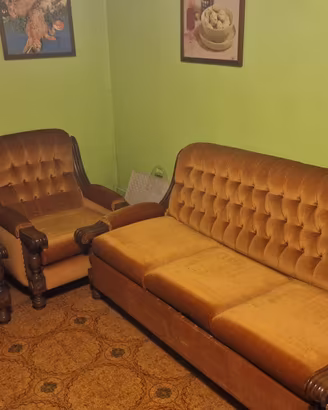 set vintage :divano 3 posti 2 poltrone
